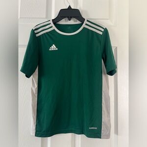 Adidas Green and White Athletic Shirt